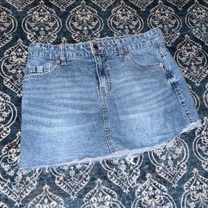 No Boundaries High Low Denim Skirt